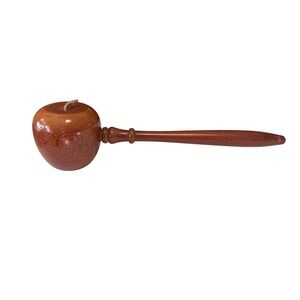 Unbranded Apple Gavel Teacher Judge OS Red Brown Excellent Wood Office Decor